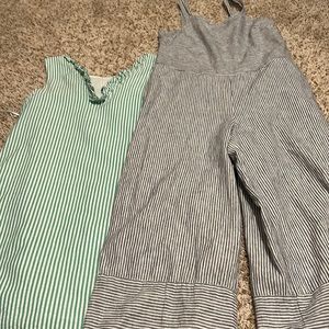 2 worn once Strips dress (size 6 Crown & Ivy & overall (S Beach Lunch Lounge)